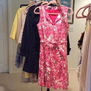 New Talbots floral linen dress